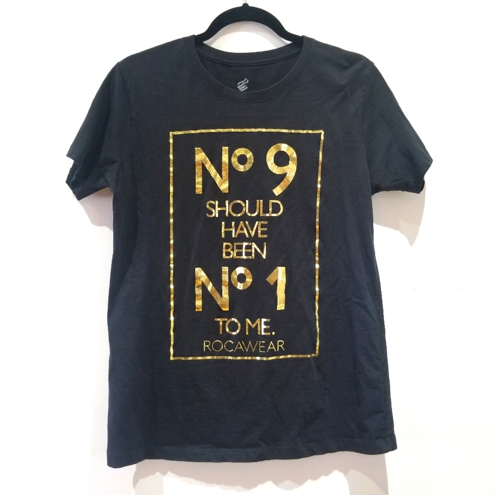 Rocawear , cotton t-shirt  black and gold